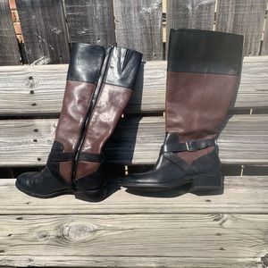Ralph Lauren Two-tone Leather Riding Boots